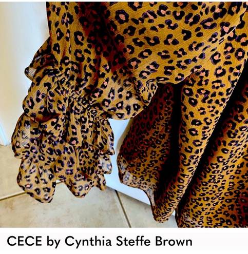 Cynthia Steffe NET Fabulous Off Shoulder Leopard Print Top From CC