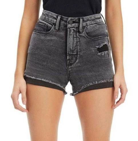 Good American  Good Curve High Waist Cut Off Shorts