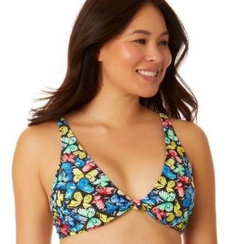 No Bo  Bikini Top size medium 7-9 Butterfly Knot adjustable straps v-neck soft