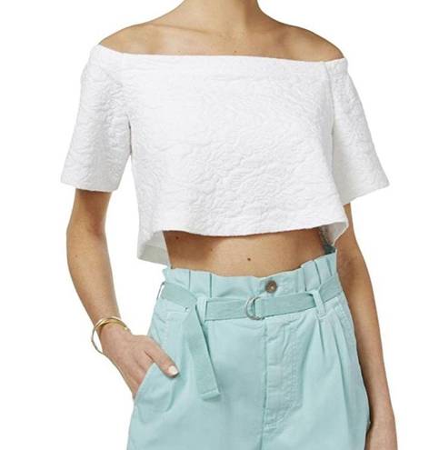 Guess NWT  White Off the Shoulder Cropped Katia Top