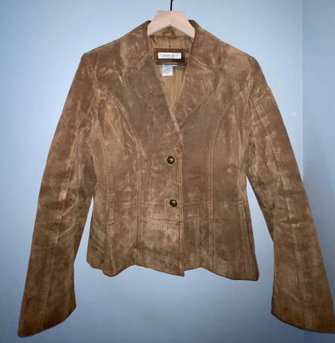 Coldwater Creek Leather blazer jacket