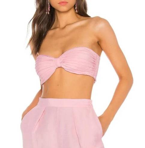 Petal NWT Ronny Kobo Mayah Bandeau Crop Top in  Pink