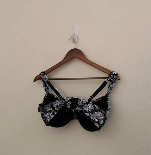 Vince Camuto  Purple Black Floral Padded Bra Size 40D