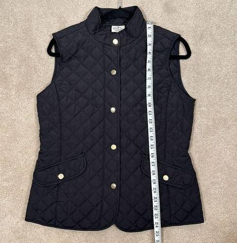 St. John’s Bay  Black Vest Lightweight Gold Buttons  Women Size Medium