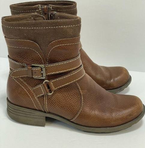 Earth Origins  Boots Size 8 1/2 Bonnie Leather Ankle Combat Moto Booties