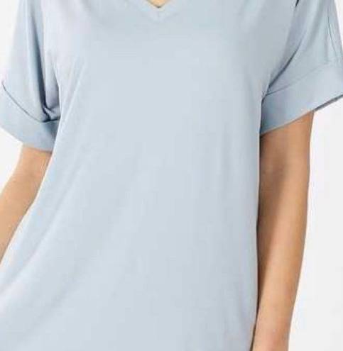 Zenana Outfitters NWT Ash Blue Top