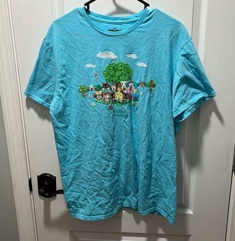 Nintendo Animal Crossing Graphic T Shirt Blue Size XL