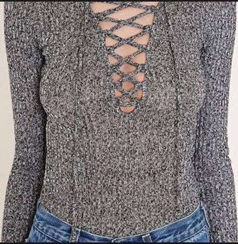 Forever 21 Lace-Up Bodysuit