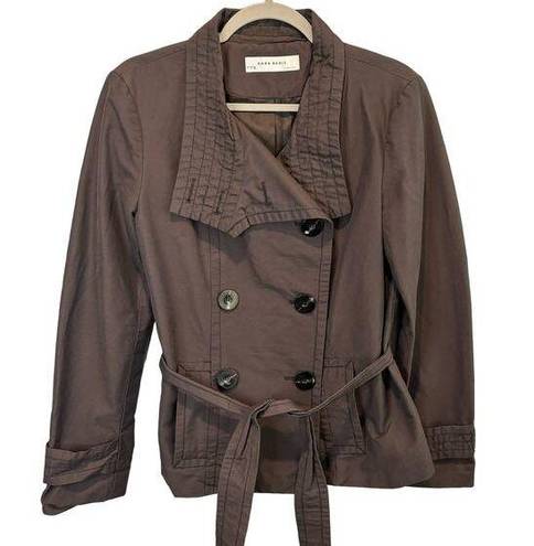 ZARA  Basic Double Breasted Brown Trench Coat - size Large