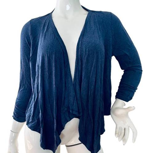 Premise Studio Women's Large Open Cardigan Sleeves   3/4 Blue Navy