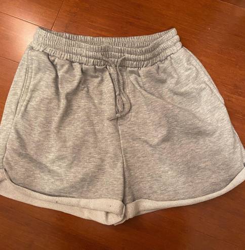 Zaful Grey Sweat Shorts High Waisted