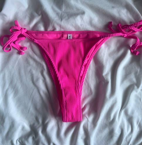 White Fox Boutique WhiteFox ribbed pink swim bottom