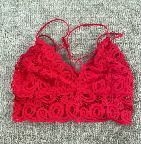 PINK - Victoria's Secret PINK Victoria’s Secret Red Lace Bralette