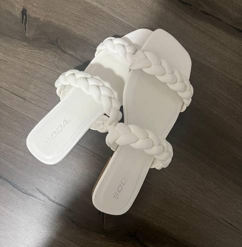 Soda Shoes white sandals 