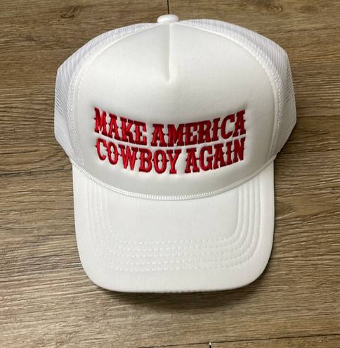 Make America Cowboy Again Trucker Hat White