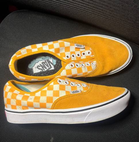 Vans Orange Checkered