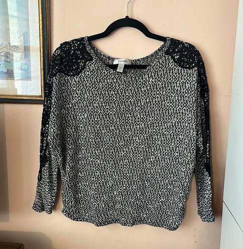 Dress Barn marled crochet sweater