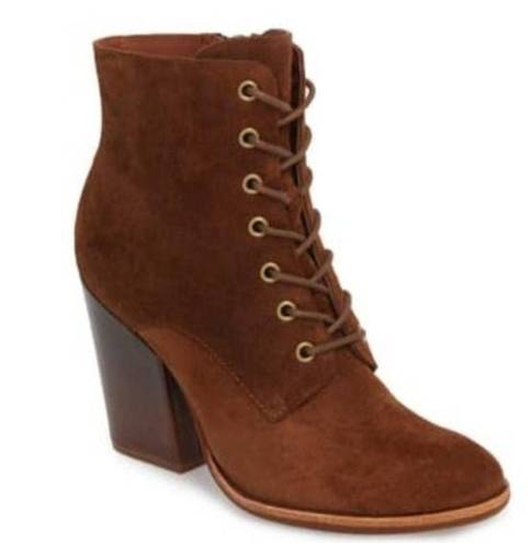 Kork-Ease  Elfa Suede Lace-Up Heeled Booties