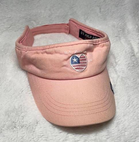 U.S. Polo Assn. U. S. Polo peach color visor heart shaped US flag