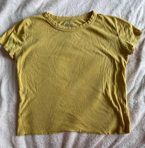 Mossimo Supply Co Yellow Crop Tee