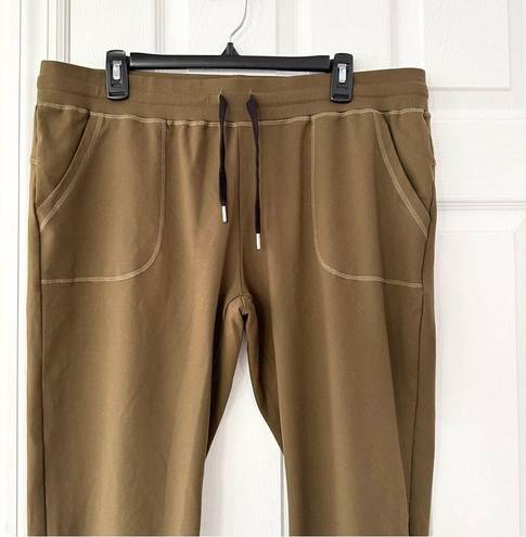 Zyia  Unwind Olive Green Drawstring Stretch Waist Joggers Athleisure Plus XXXL