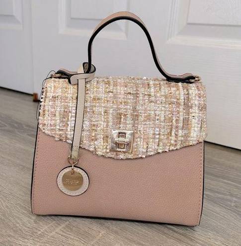 Dune London  Pink & Beige & Tweed Color Block Handbag Crossbody Satchel