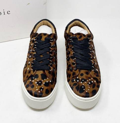 Joie [] Handan Studded Leopard Print Calf Hair Platform Sneakers NWT Sz 40 US 10