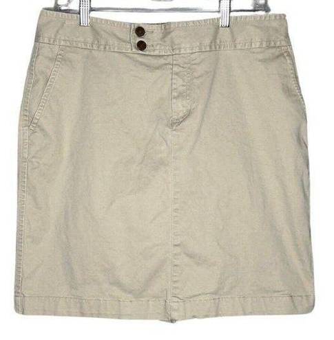 Tommy Hilfiger  Skirt Womens 14 Tan Mini Khaki Casual Travel Preppy 2000s Y2K