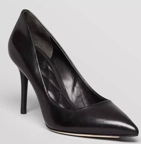 Brian Atwood  Malika Pointed Toe Leather Stiletto Heels - Timeless Classic Style