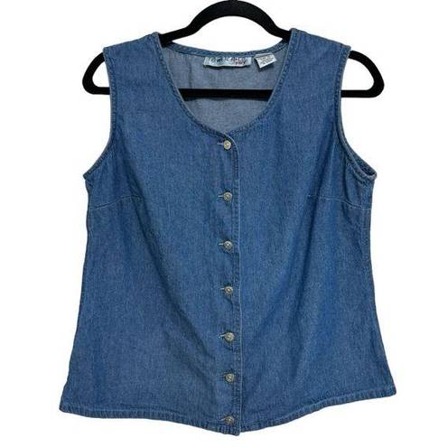 American Vintage Vintage Women’s Tower Sport Denim Vest - Size 14