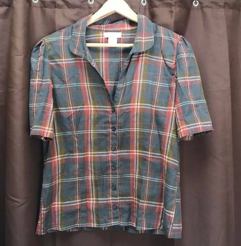 Nordstrom Frenchi Fall Plaid Shirt 