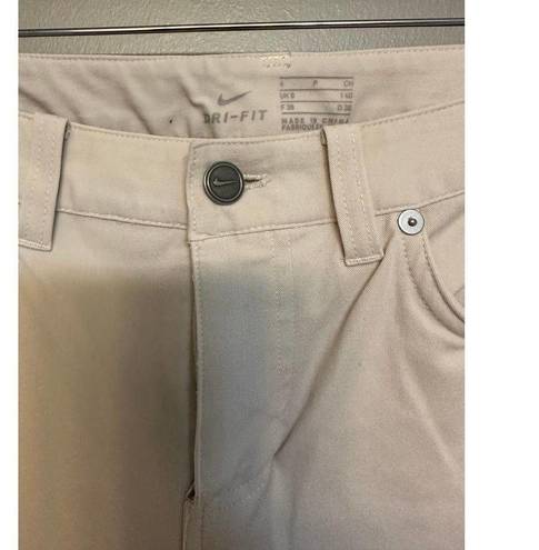 Nike  Dri Fit Light Tan Pants Size 4 Flat Front Stretch