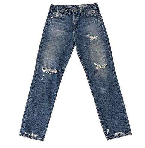 AG Adriano Goldschmied  Womens Blue The Phoebe Vintage High rise Tapered Jeans 28