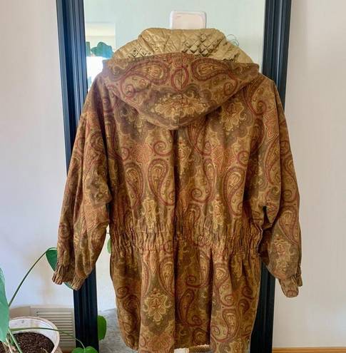 ESCADA Vintage Paisley Printed Parka Size L