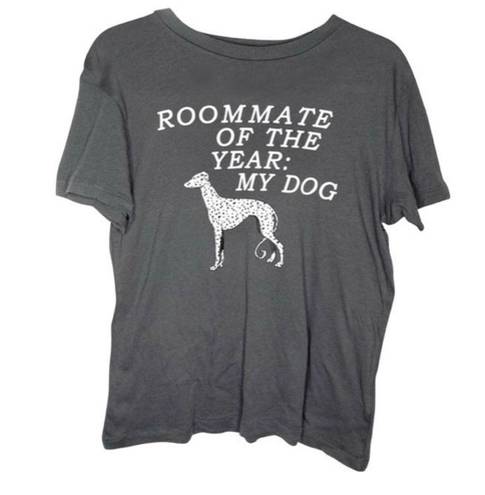 Wildfox 270-
Gray Roommate Of The Year Dog Graphic Small New Cotton Tee Shirt