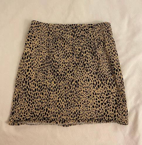 Brandy Melville Leopard Print Skirt