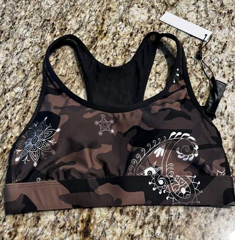 Koral NWT  Bermuda Energy Sports Bra in Camo Green