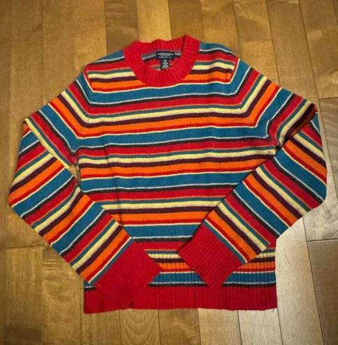 American Eagle  Outfitters Red Wool Striped Multicolor sweater & Vest size medium