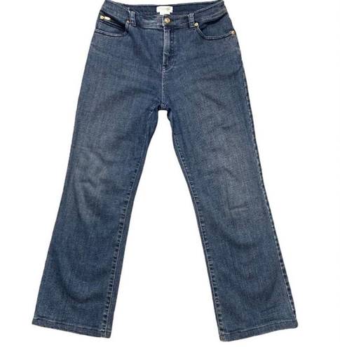 St. John Sport High Rise Medium Wash Bootcut Jeans, Size 10