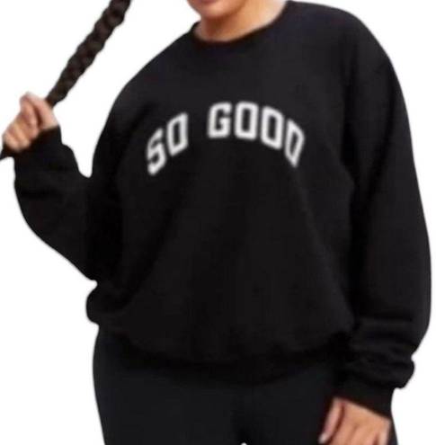 Good American  Black "So Good" Oversized
Sweatshirt(Size XS)