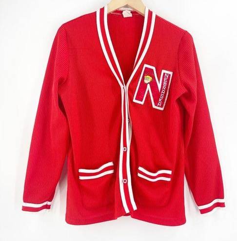 Collegiate Outfitters NEBRASKA HUSKERS Vintage Cardigan Red Button Down Polyester Gameday