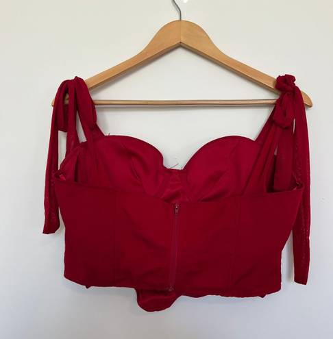 Windsor Red Corset Crop top