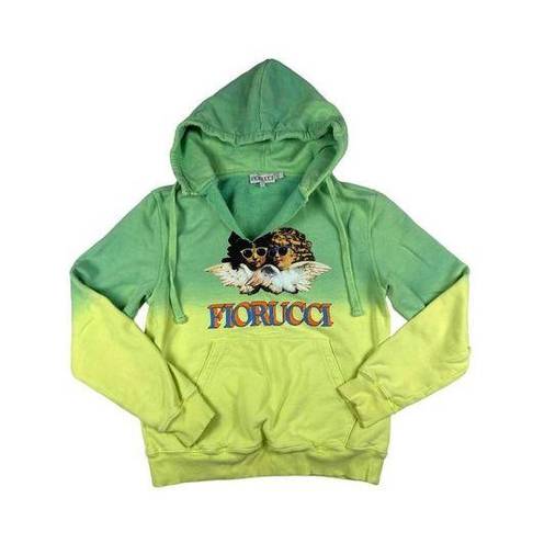 Fiorucci  Ombre Sunglasses Angels Hoodie in Green & Yellow