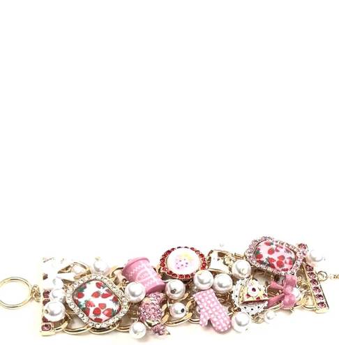 Betsey Johnson Gold Tone Betsey’s Sweets Baby cakes Statement Bracelet