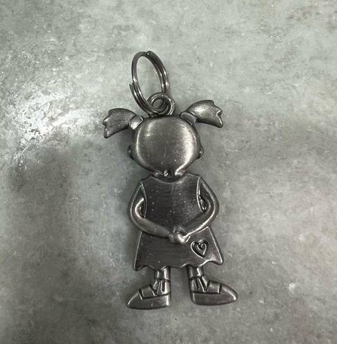 “D” Letter Child Shaped Charm