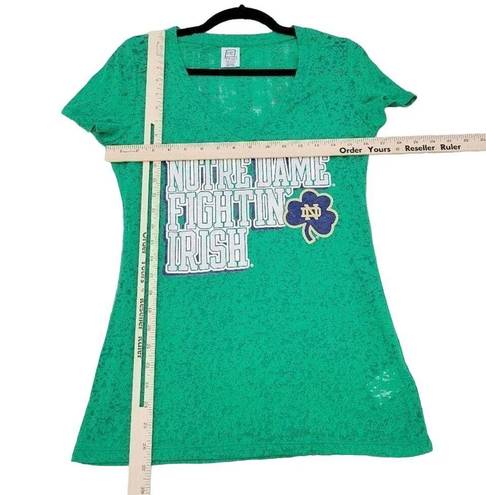 Proedge  Nortre Dame Fighting Irish Green Burn Out T-shirt Juniors Size M 7/9