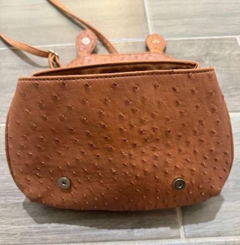 Boho western satchel crossbody purse bag in brown