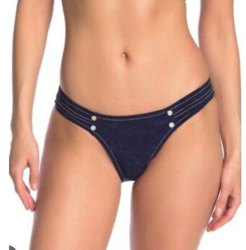 Robin Piccone  Valeria indigo low rise bikini bottoms size Small NEW