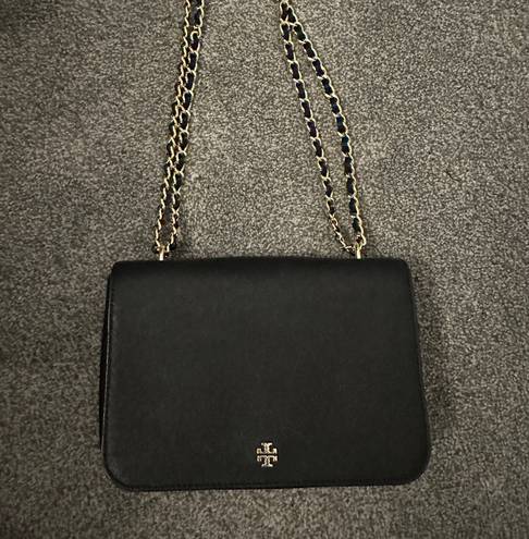 Tory Burch Black Leather Crossbody Purse