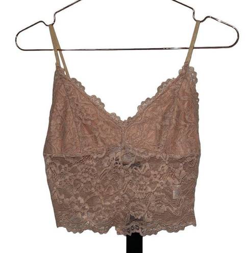 Lulus NEW  LACE PINK ROSE BRALETTE size small